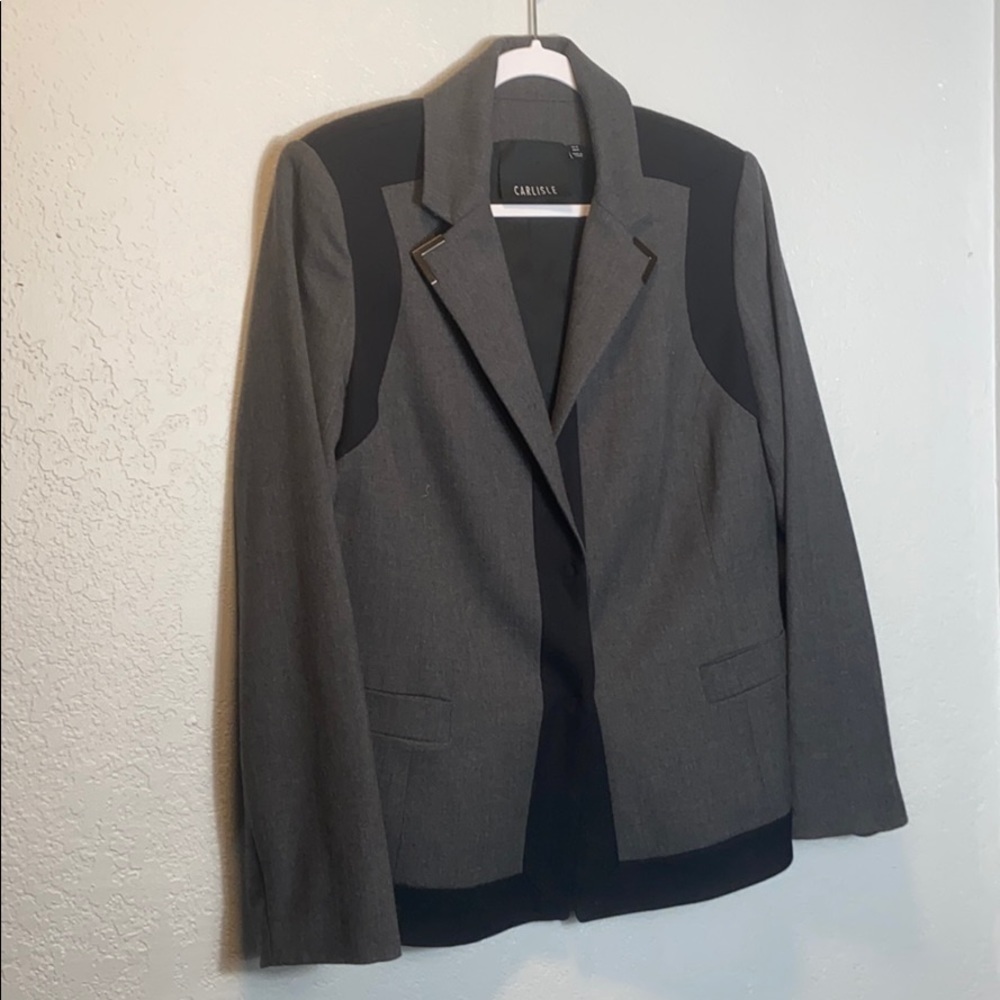 Carlisle Womens Black Blazer Sz 12, Shoulder Pads